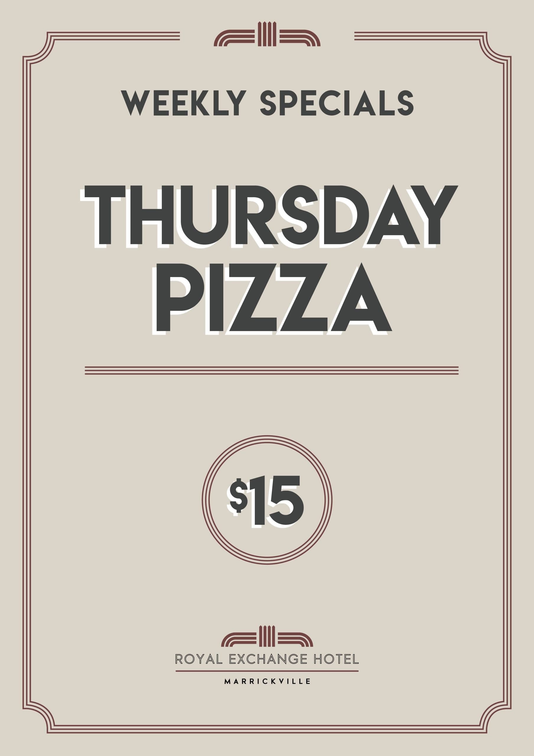 Pizza $15